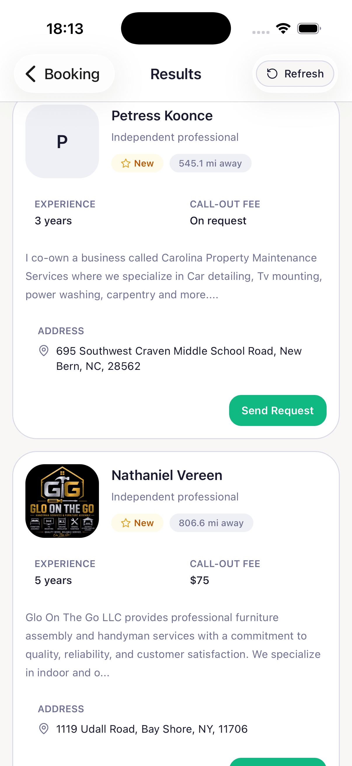 Choosing among professionals